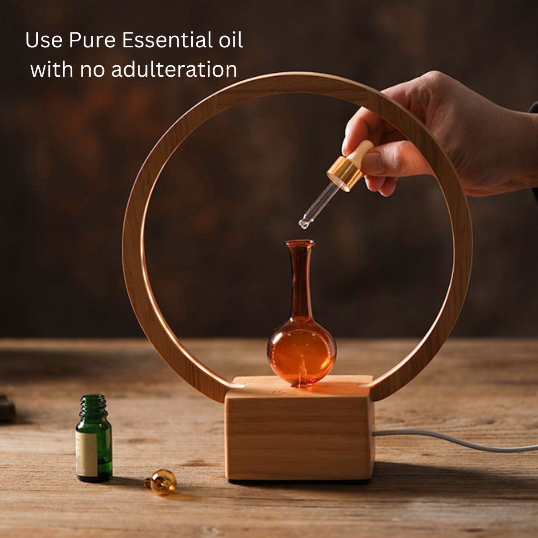 LUNA Eco-Friendly Nebuliser | Ringlight Waterless Aroma Diffuser | No Plastics Pure Essential Oil Diffusing